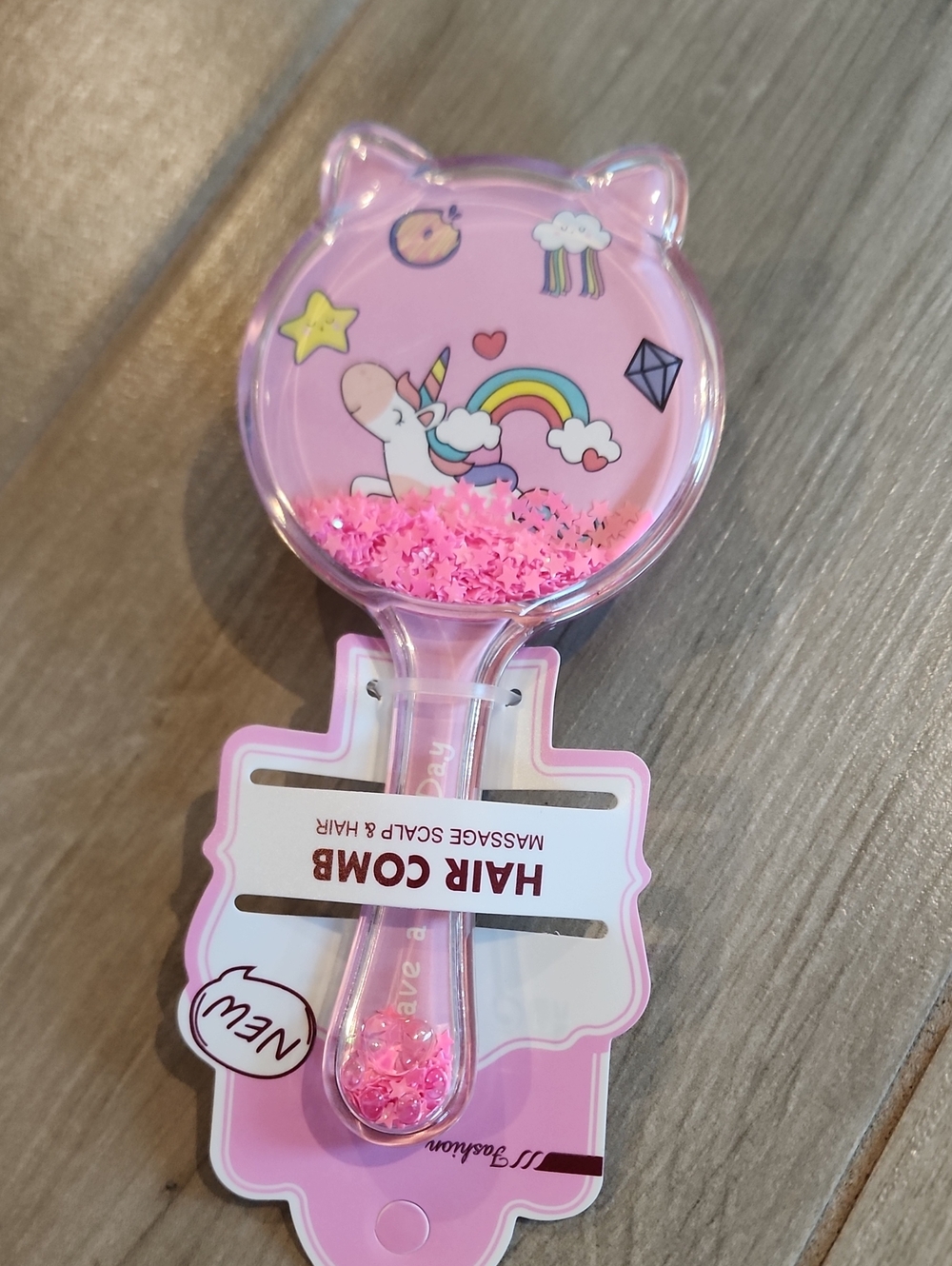 NWT Mini Hair Brush (Pink Unicorn)